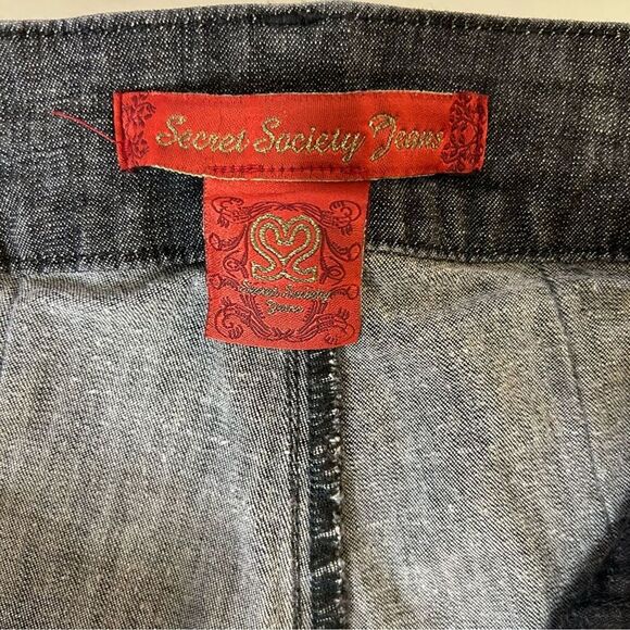 Secret Society Women’s Jeans Bootcut Charcoal Gray Size 28 Center Seams - Picture 5 of 11
